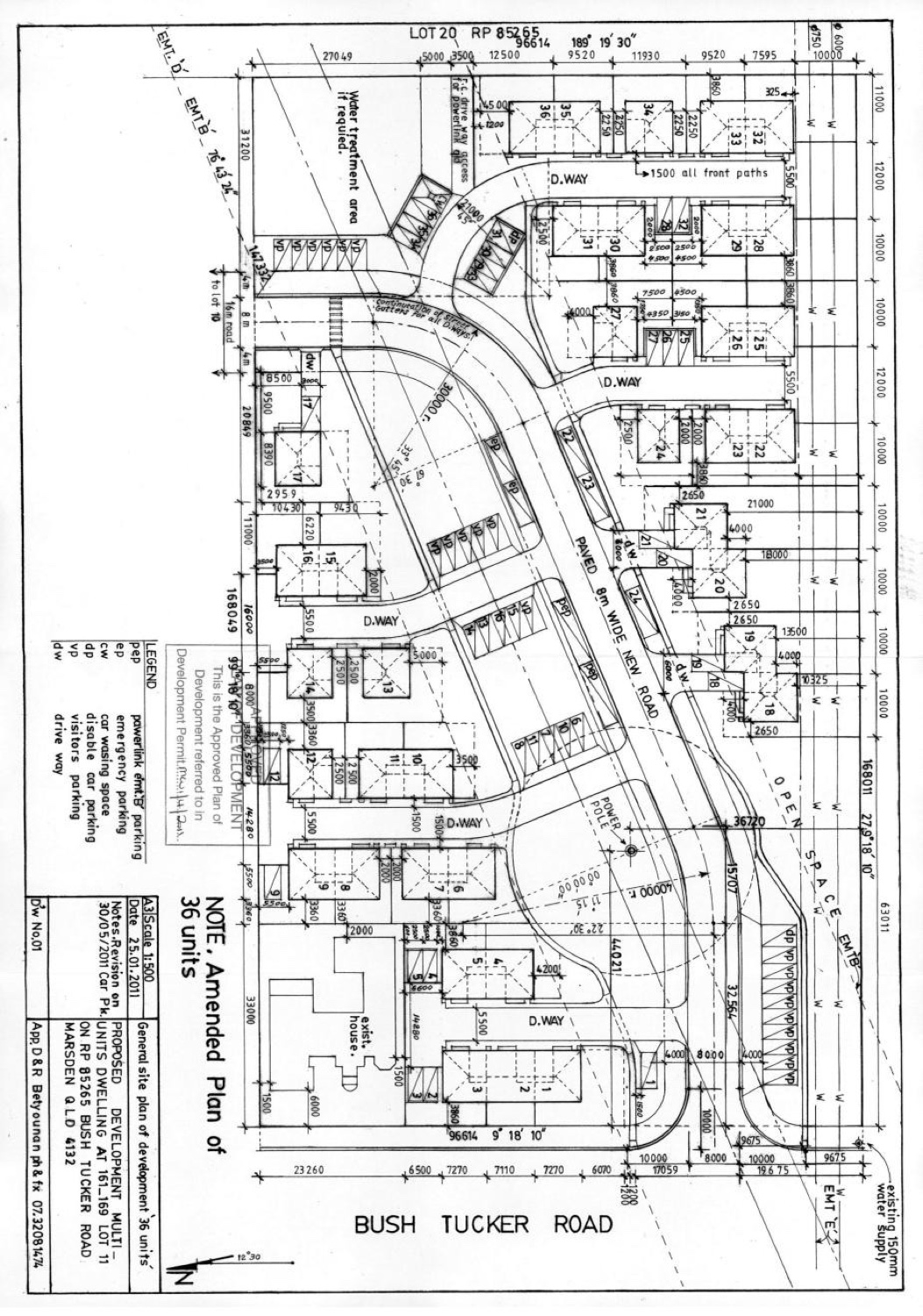 Approved General Site Plan of Development — 36 units